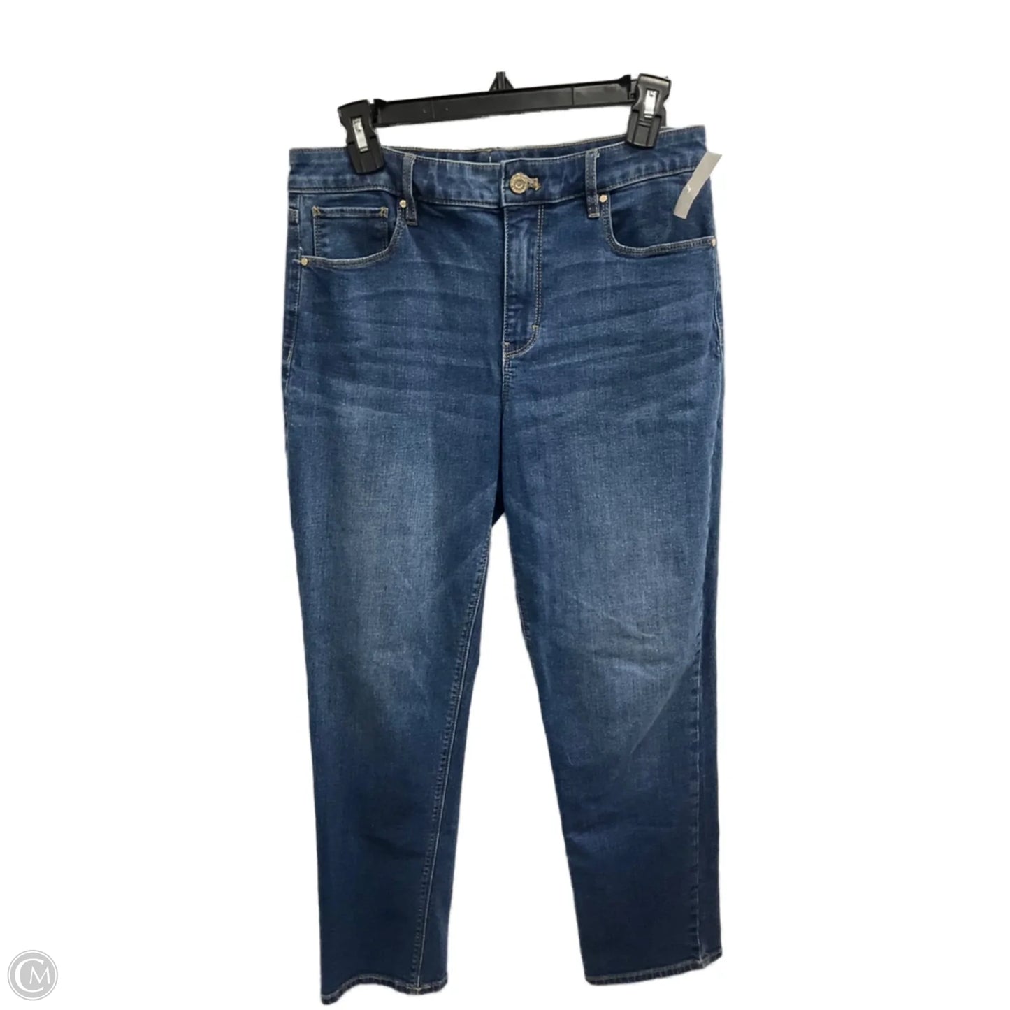 Jeans Straight By White House Black Market In Blue Denim, Size: 6