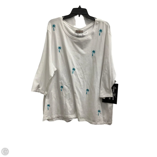 Top Long Sleeve By Onque In White, Size: 3x