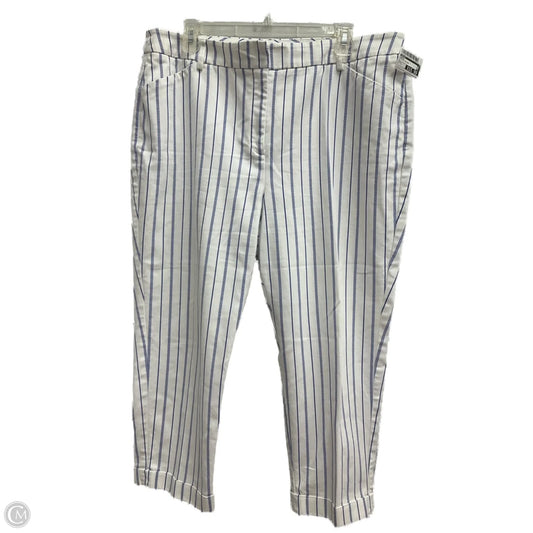 Capris By Chicos In Striped Pattern, Size: L