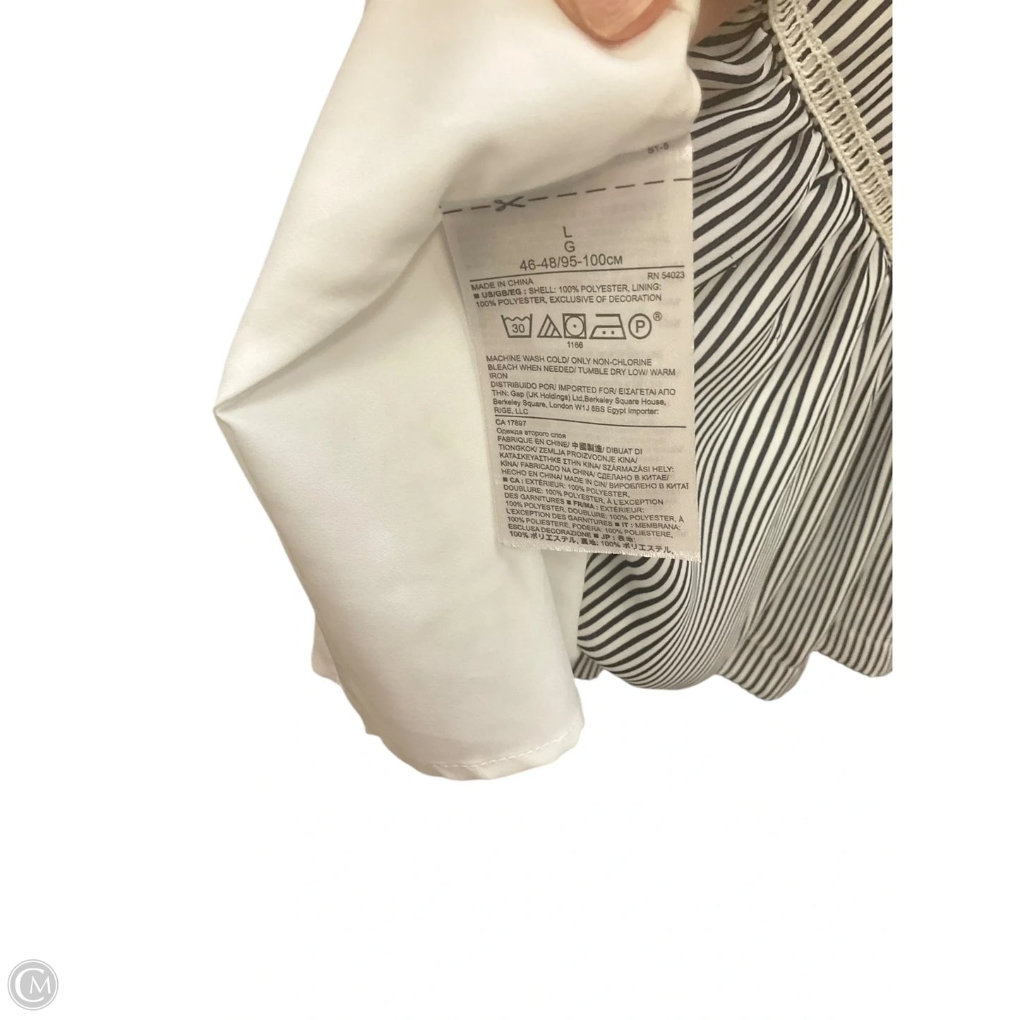 Dress Casual Midi By Banana Republic In Striped Pattern, Size: 0