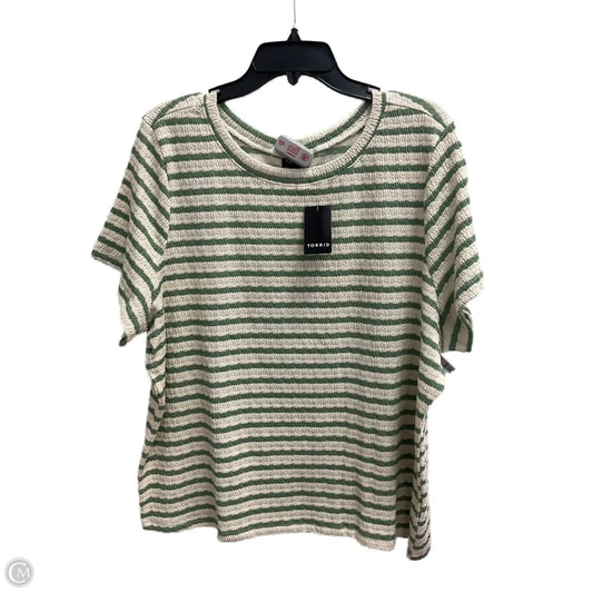Top Short Sleeve By Torrid In Striped Pattern, Size: 3x