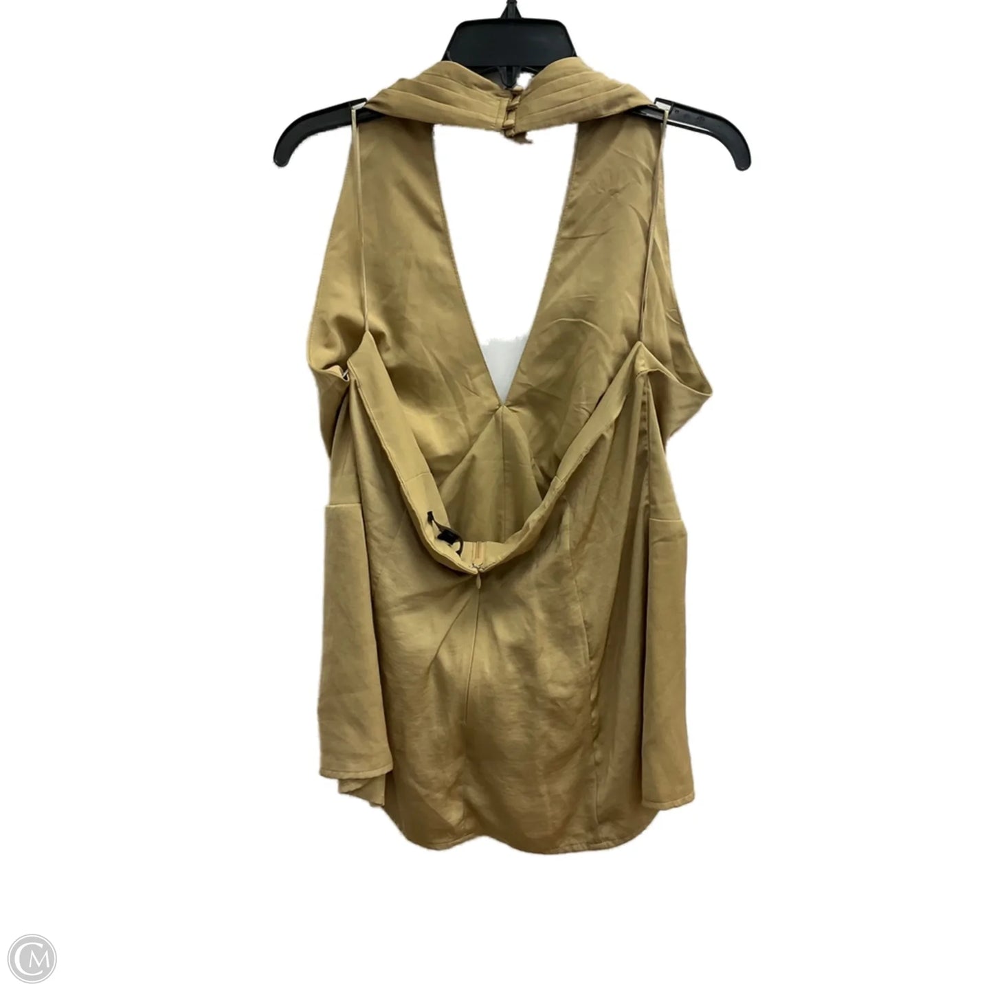 Top Sleeveless By Banana Republic In Gold, Size: 18