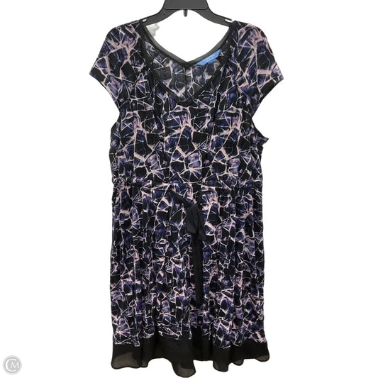 Dress Casual Midi By Simply Vera In Purple, Size: Xl