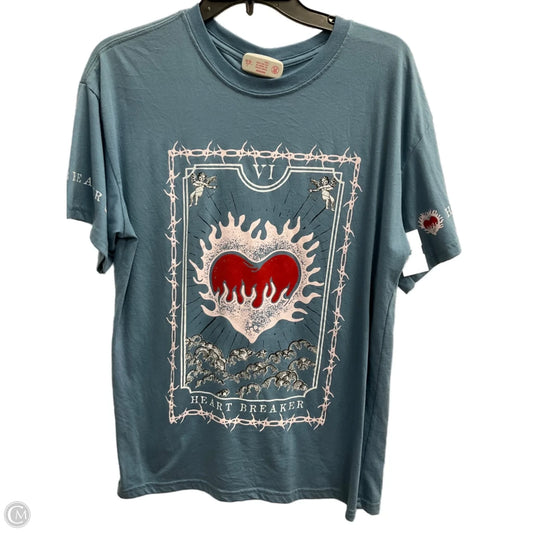 Top Short Sleeve Basic By Clothes Mentor In Blue, Size: L