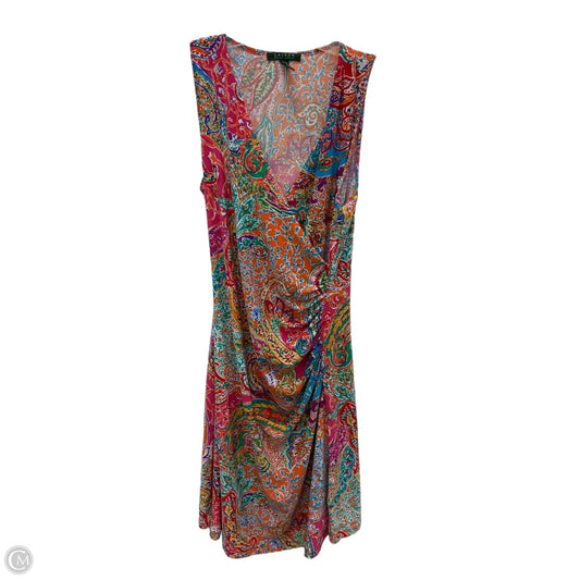 Dress Casual Midi By Lauren By Ralph Lauren In Multi-colored, Size: M