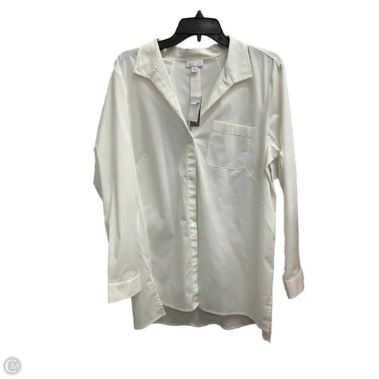 Blouse Long Sleeve By J. Jill In White, Size: L