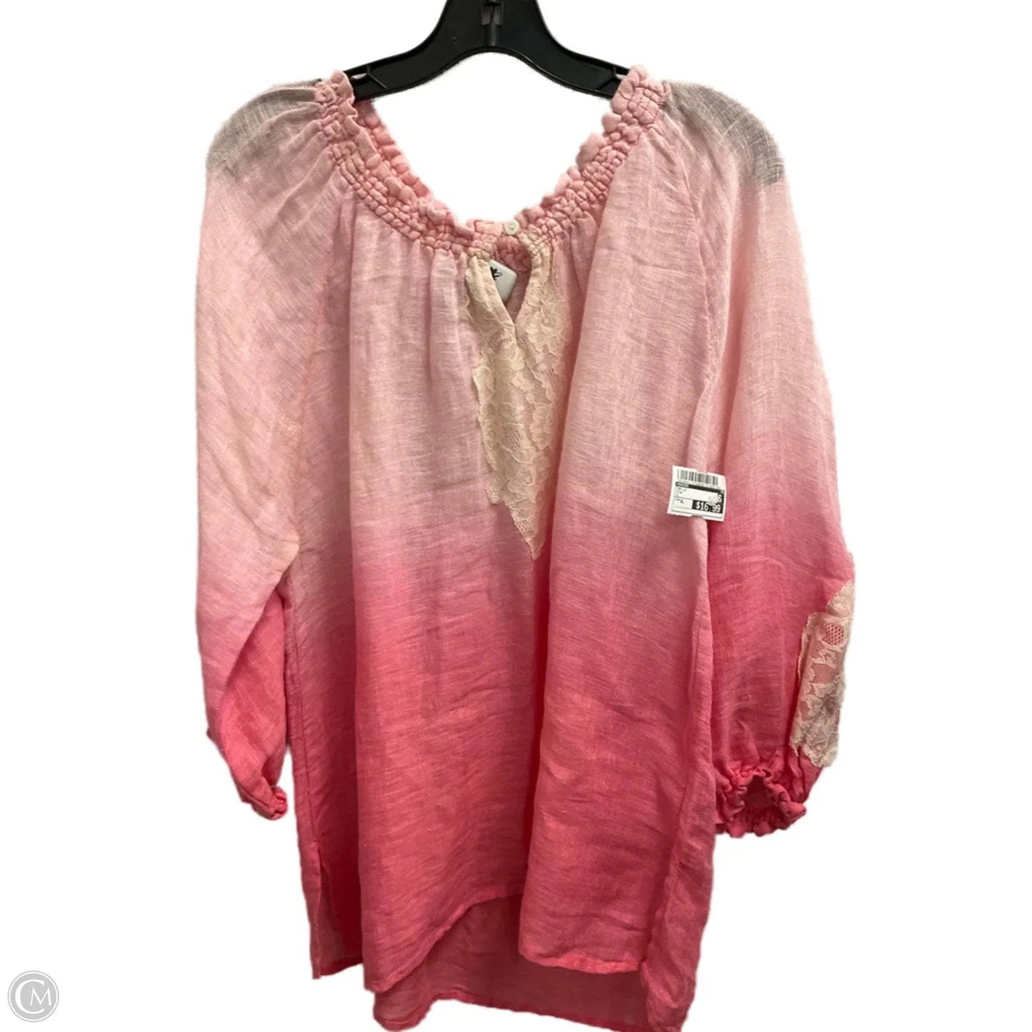 Top Long Sleeve By Chicos In Pink, Size: Xl