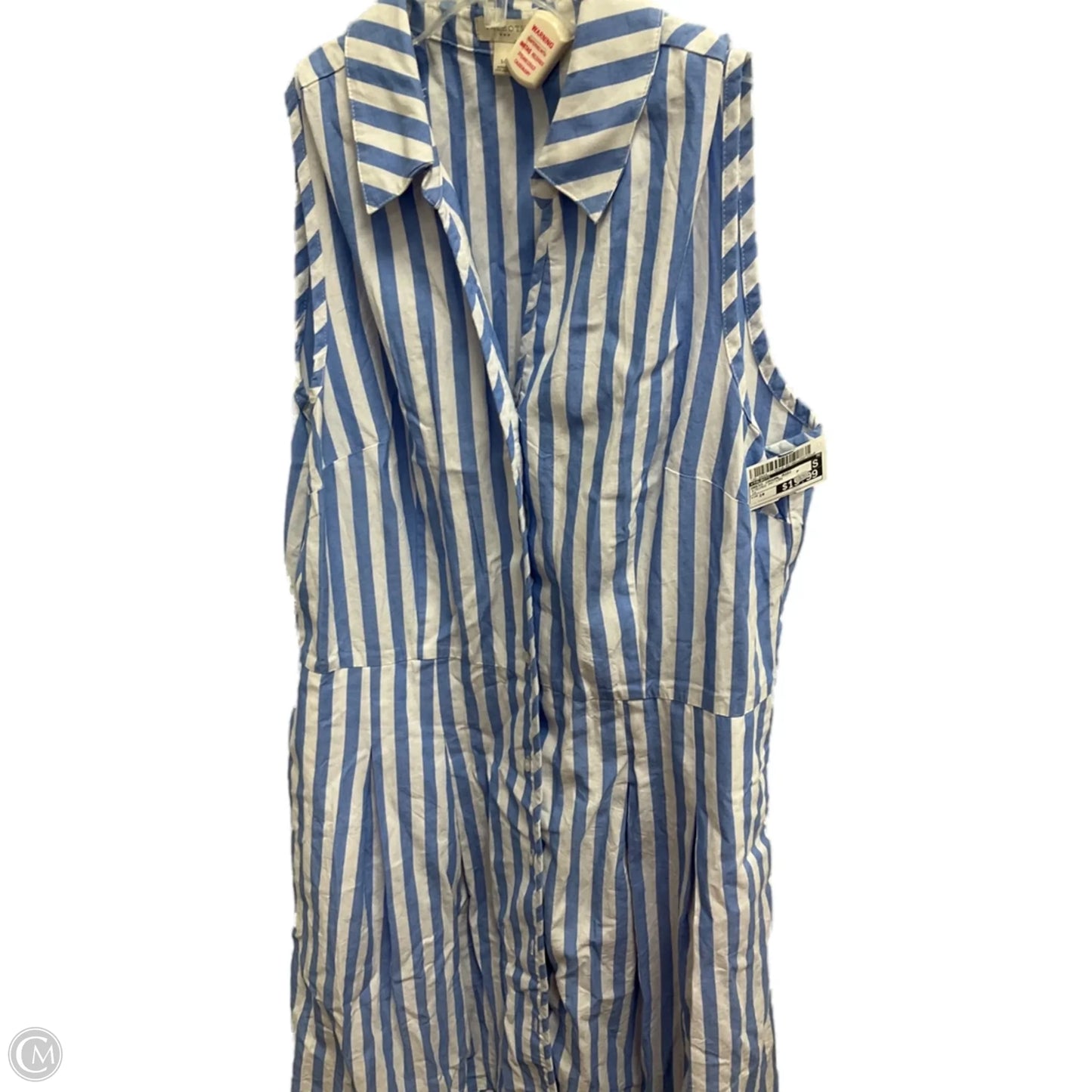 Dress Casual Midi By Talbots In Striped Pattern, Size: 14