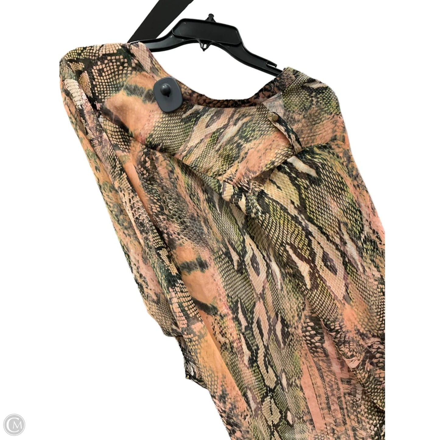 Top Long Sleeve By Ny Collection In Animal Print, Size: L