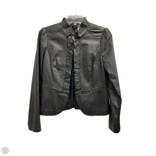 Jacket Leather By White House Black Market In Black, Size: S