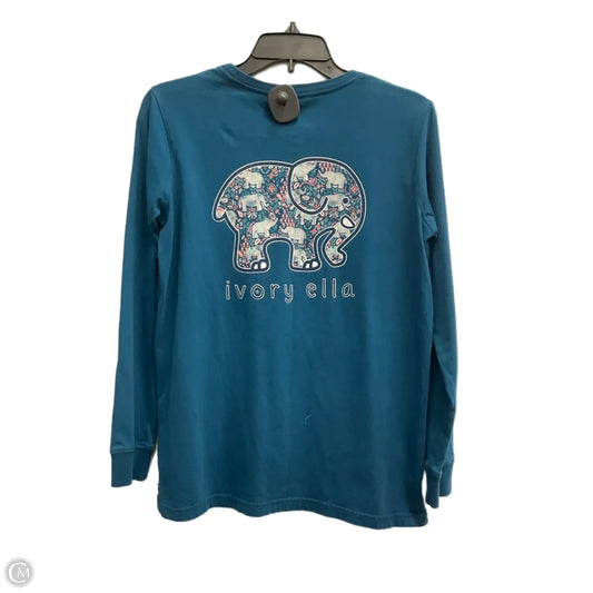Top Long Sleeve Basic By Ivory Ella In Teal, Size: S