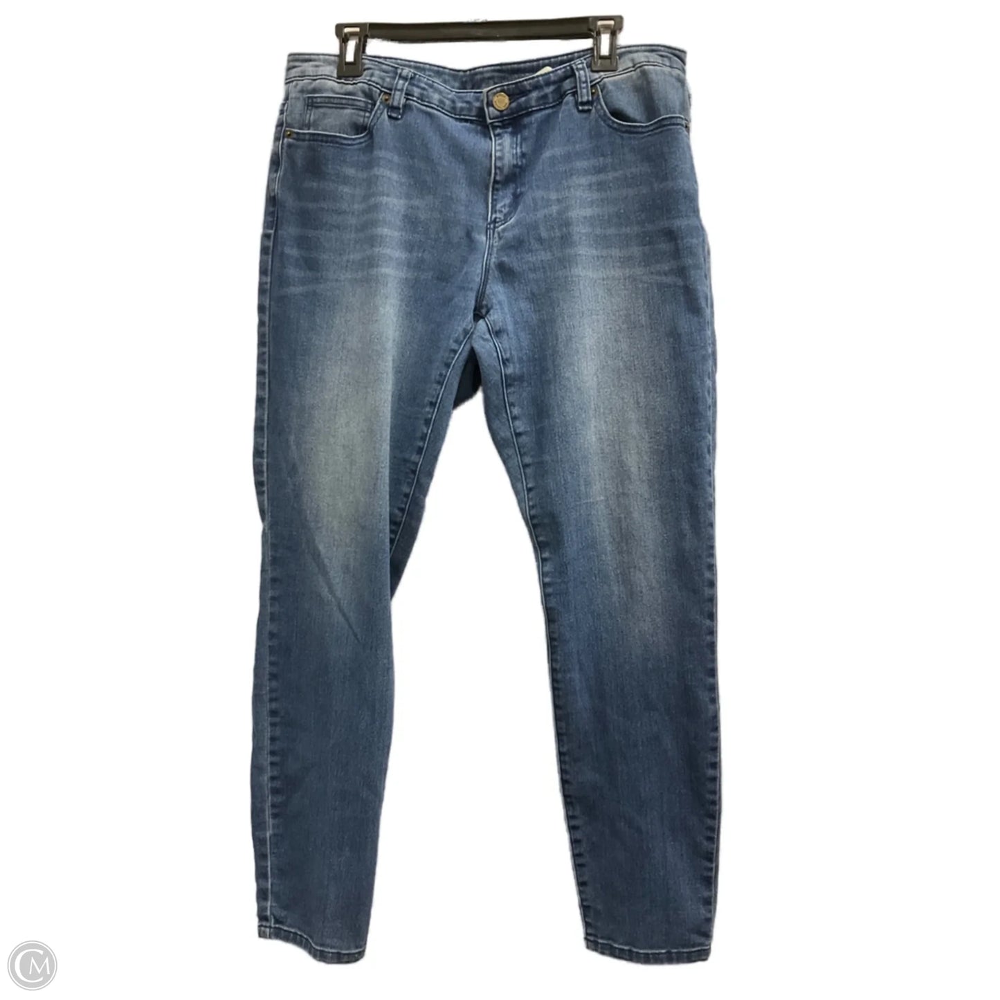 Jeans Straight By Michael By Michael Kors In Blue Denim, Size: 12