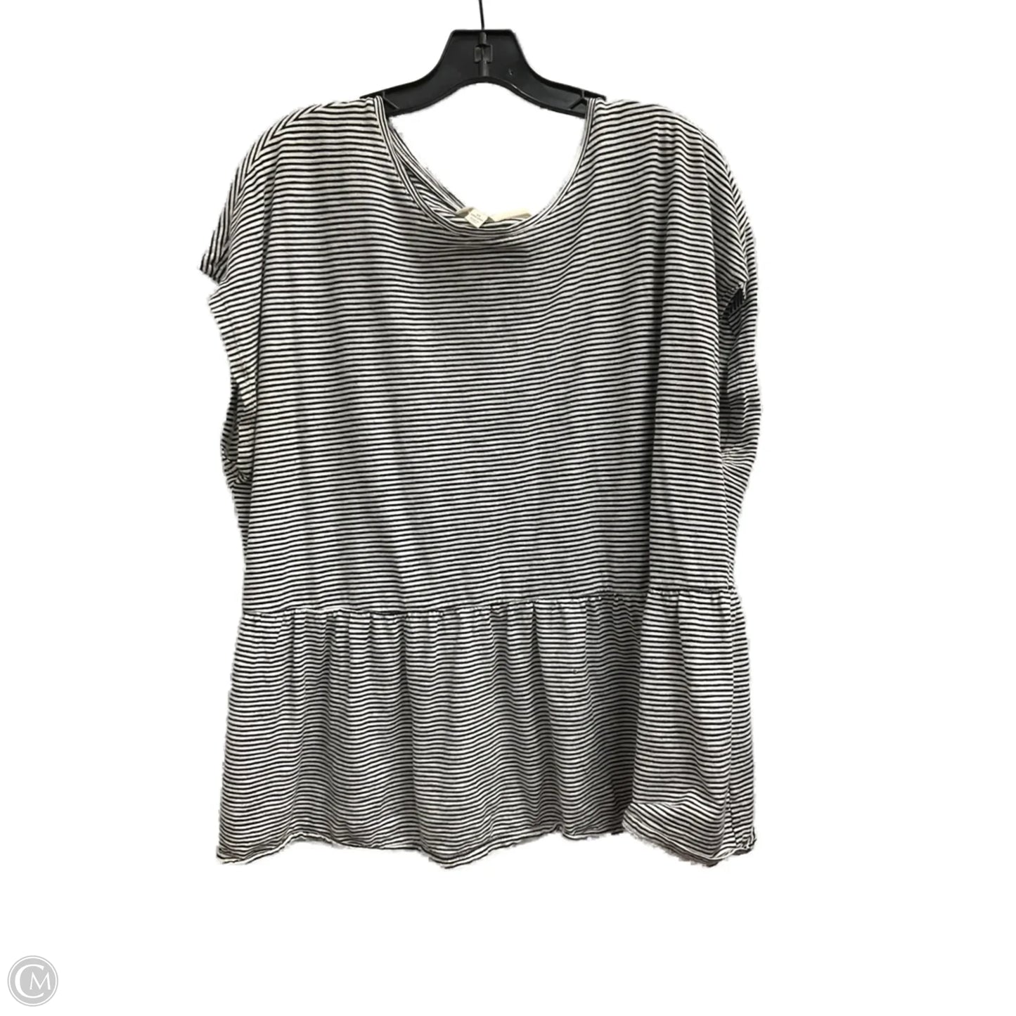 Top Short Sleeve By Terra & Sky In Striped Pattern, Size: 1x