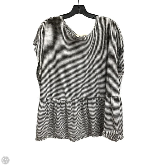 Top Short Sleeve By Terra & Sky In Striped Pattern, Size: 1x