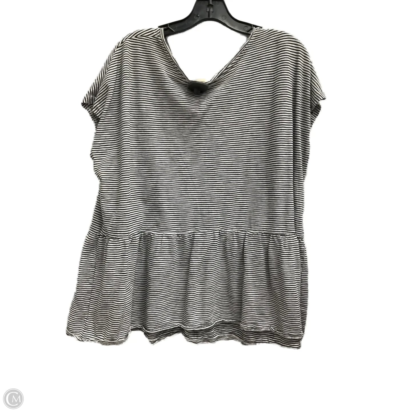 Top Short Sleeve By Terra & Sky In Striped Pattern, Size: 1x