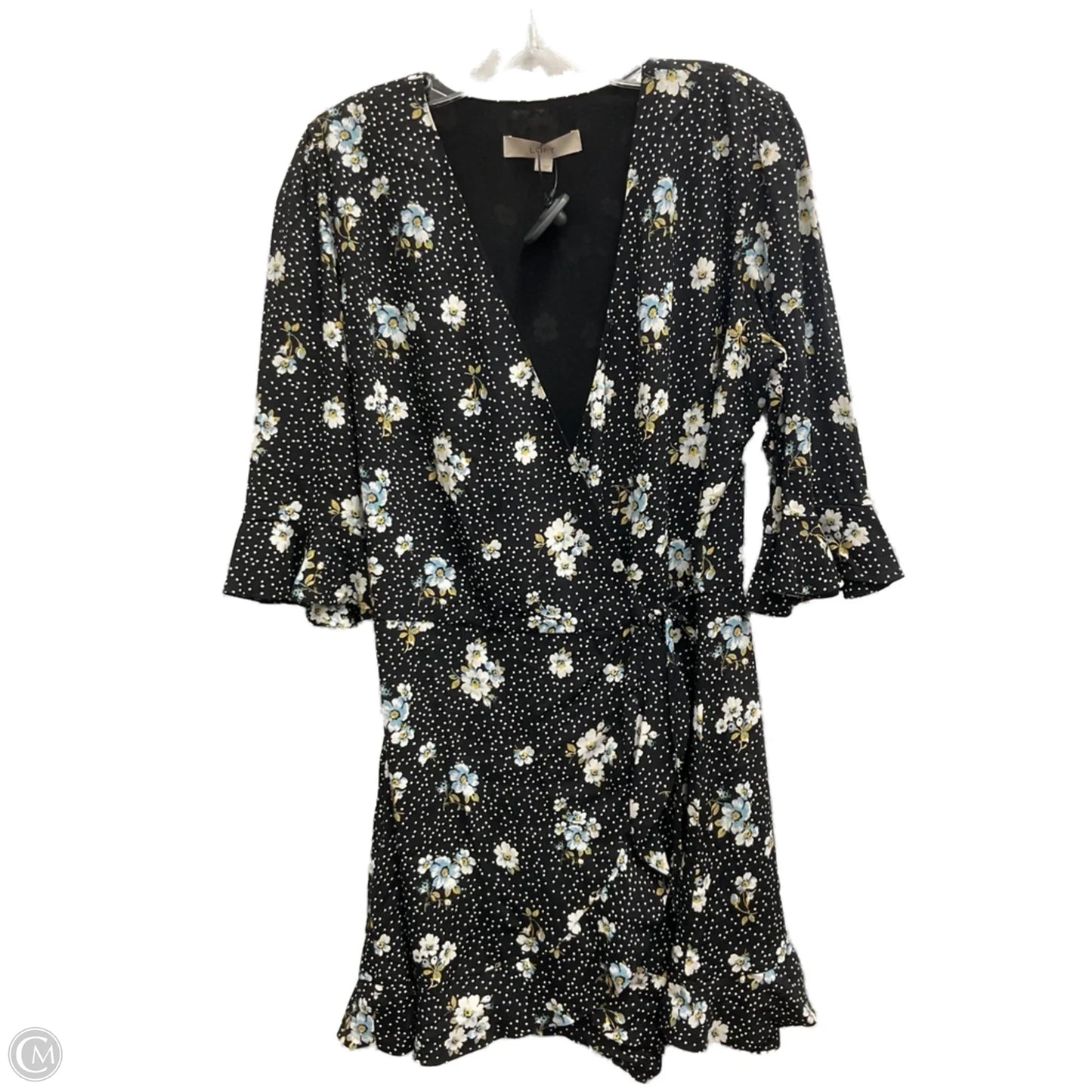 Dress Casual Midi By Loft In Black, Size: 4