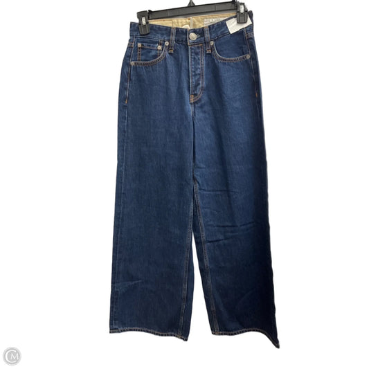 Jeans Wide Leg By Rag & Bones Jeans In Blue Denim, Size: 0