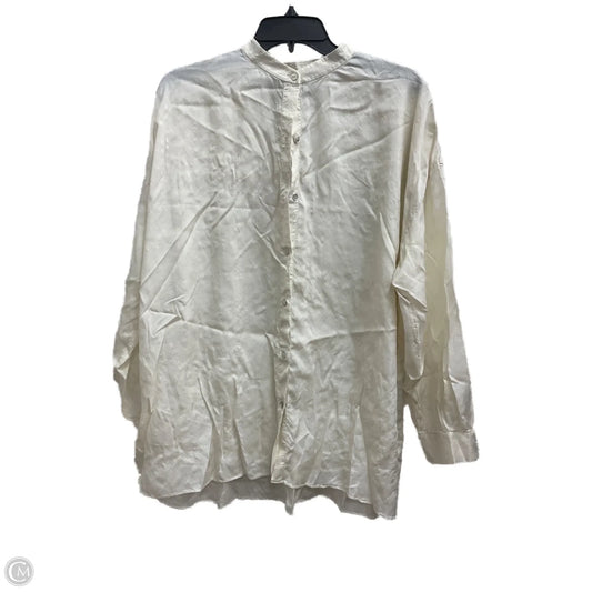 Top Long Sleeve By Eileen Fisher In Cream, Size: L