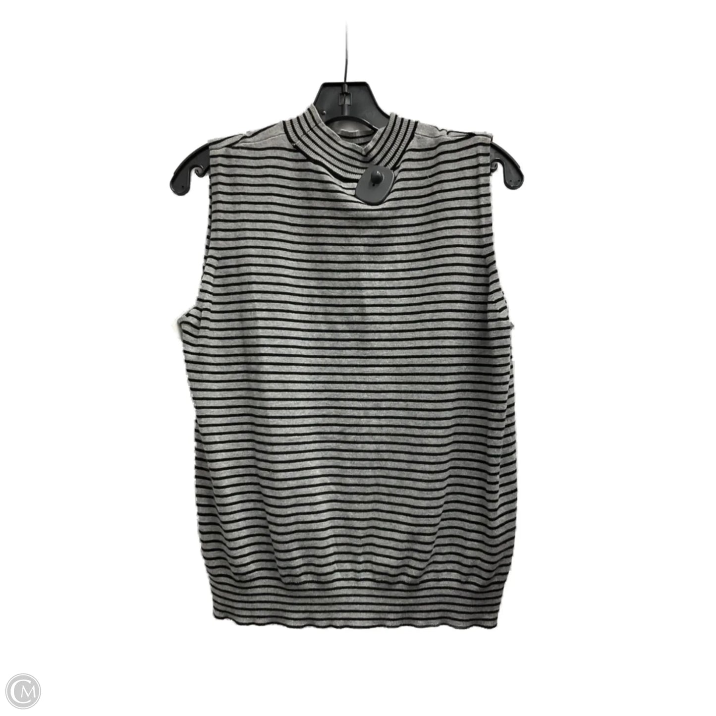 Top Sleeveless By Worthington In Striped Pattern, Size: Xl