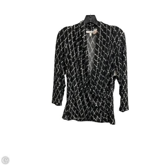 Top 3/4 Sleeve By Chaus In Black, Size: Xl