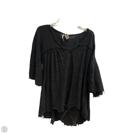 Top Short Sleeve By Free People In Black, Size: Sp