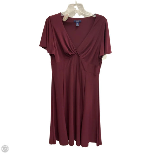 Dress Casual Midi By Chaps In Maroon, Size: L