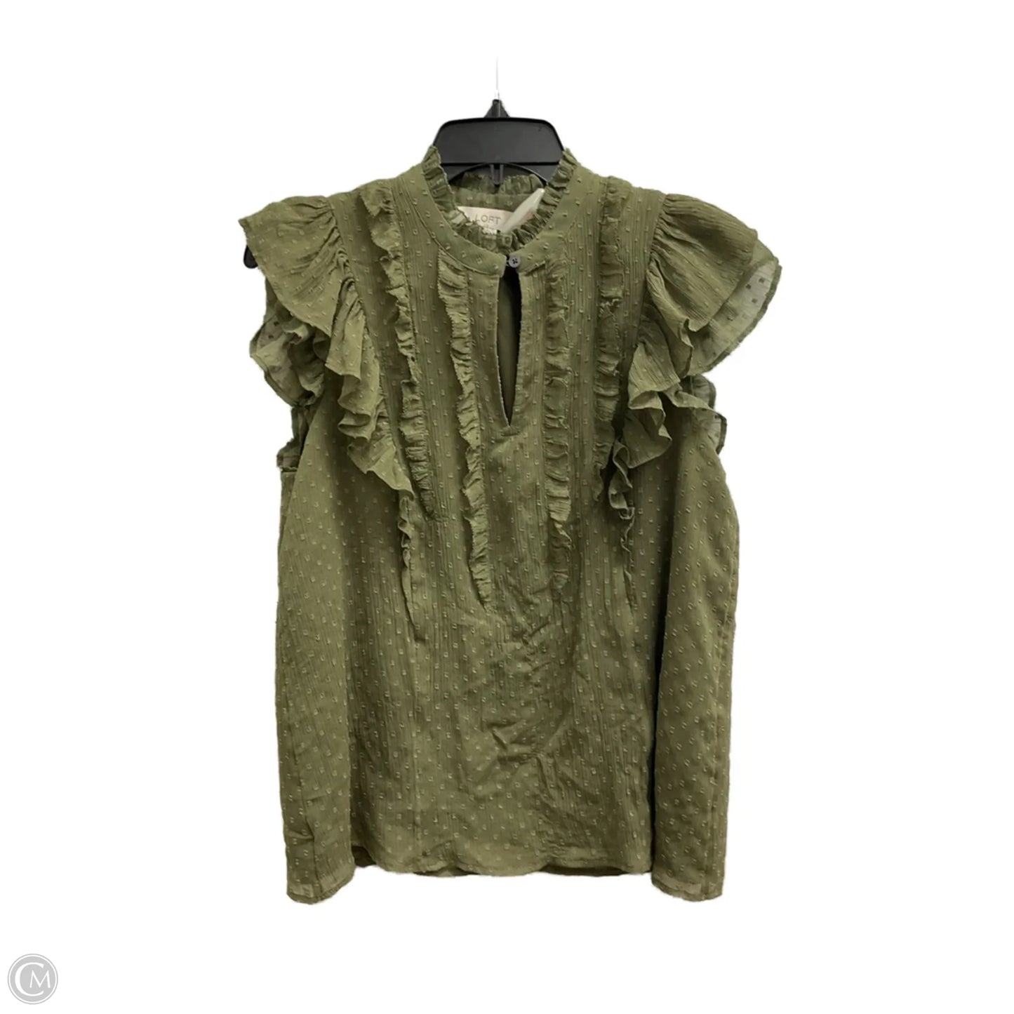 Top Short Sleeve By Loft In Green, Size: M
