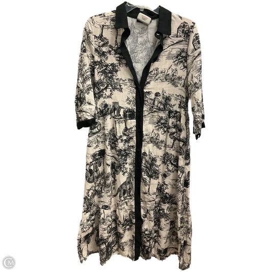 Dress Casual Maxi By Cmc In Black & White, Size: S