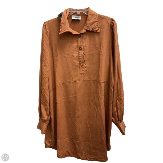 Dress Casual Midi By Cmb In Brown, Size: L
