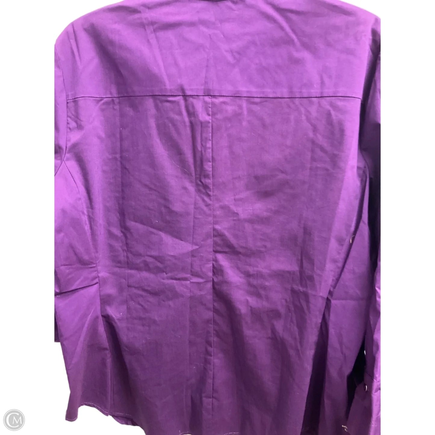 Blouse Long Sleeve By New York And Co In Purple, Size: Xl