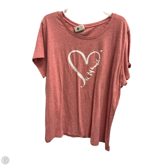 Top Short Sleeve Basic By St Johns Bay In Pink, Size: 3x