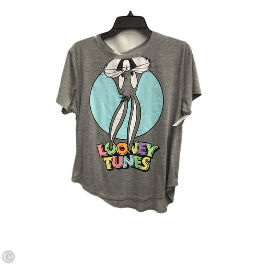 Top Short Sleeve Basic By Clothes Mentor In Grey, Size: Xxl