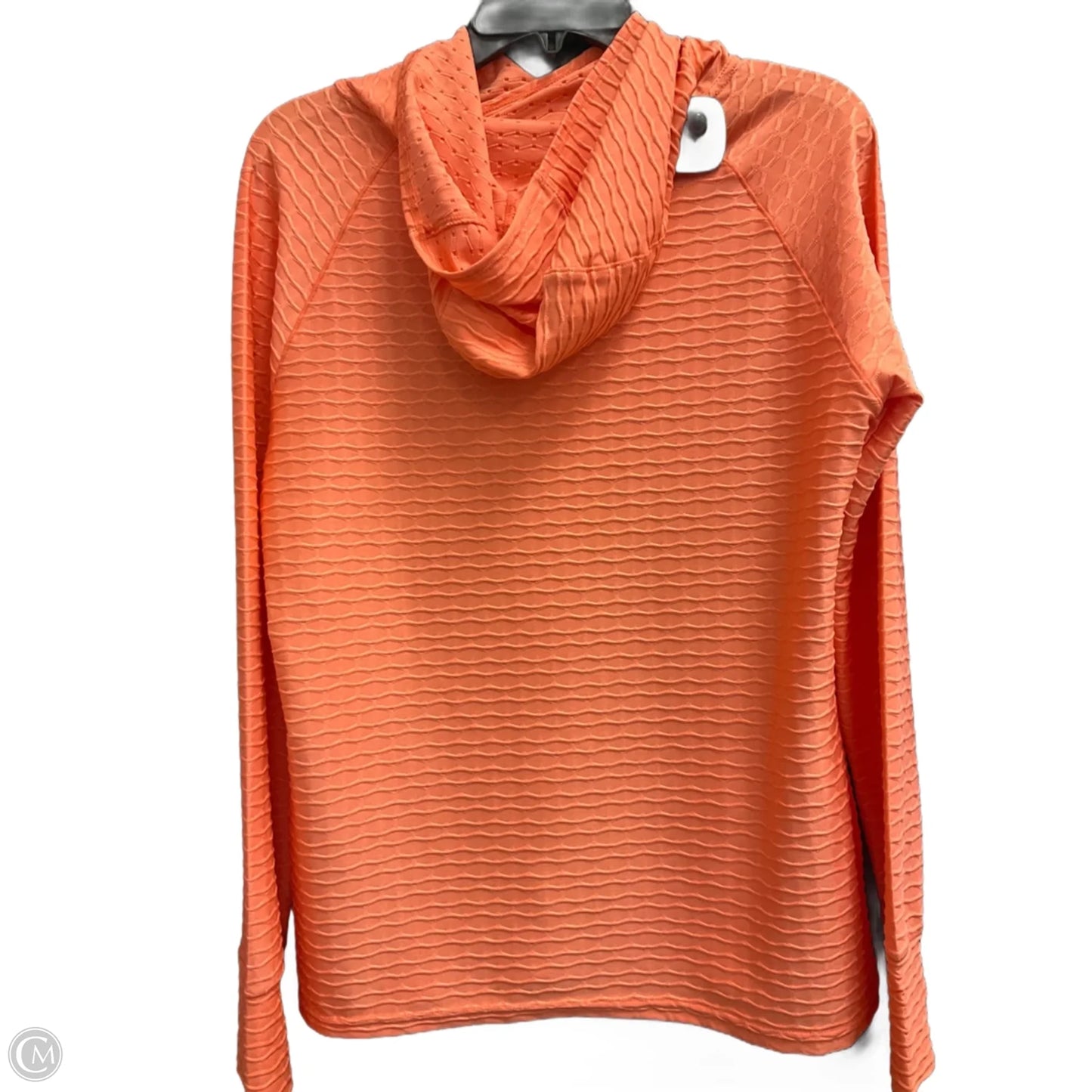 Athletic Top Long Sleeve Hoodie By Mta Pro In Orange, Size: M