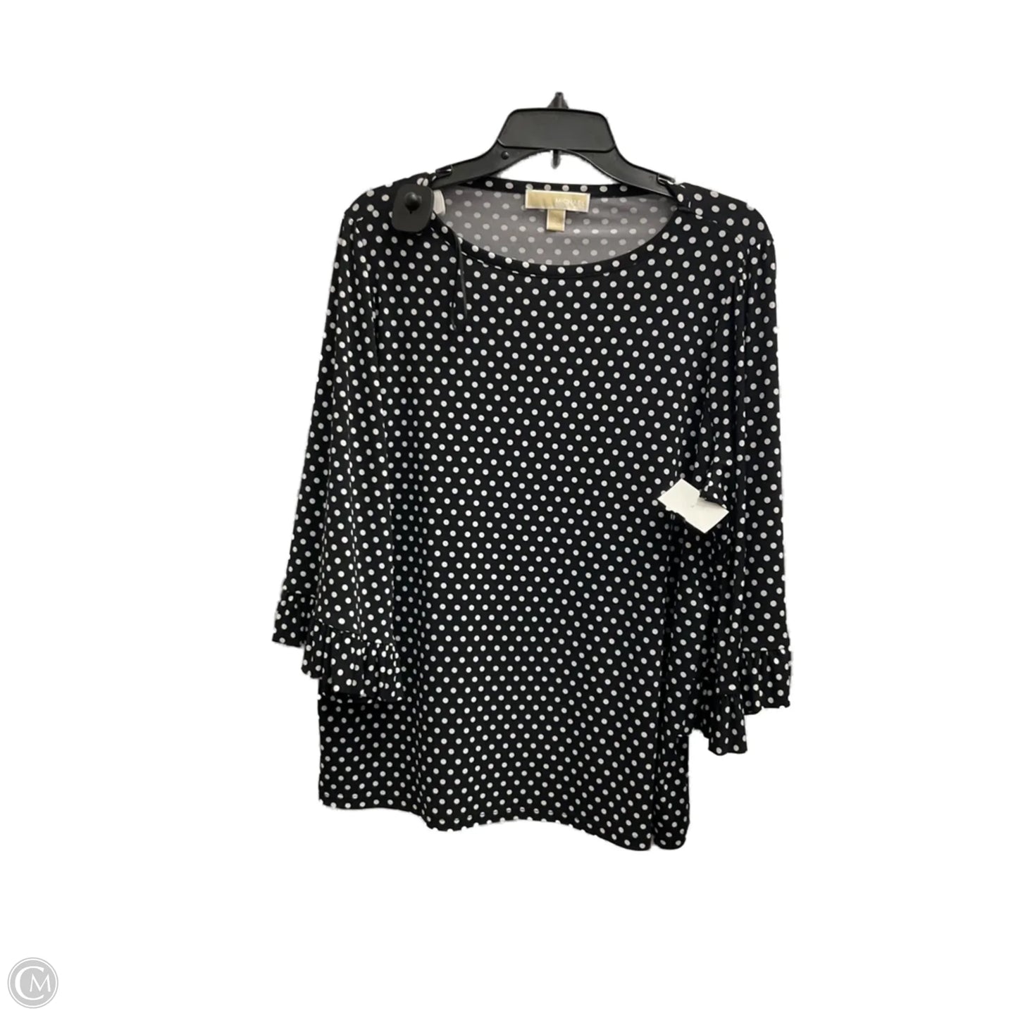 Top Short Sleeve By Michael By Michael Kors In Polkadot Pattern, Size: Xl