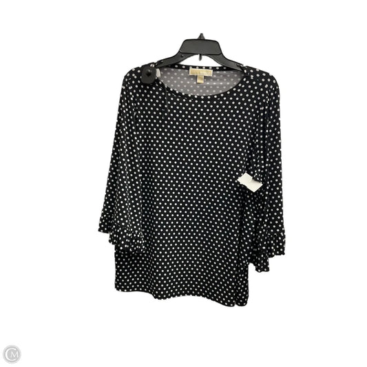 Top Short Sleeve By Michael By Michael Kors In Polkadot Pattern, Size: Xl