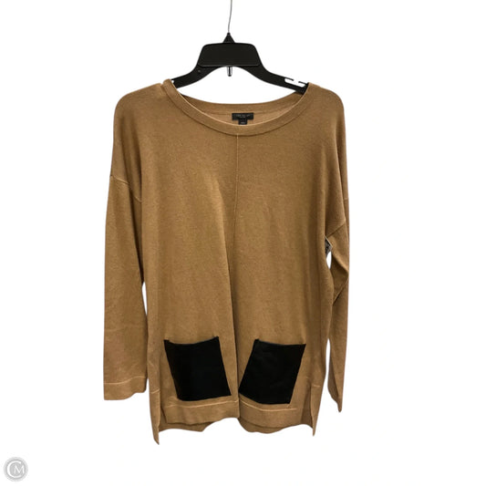Top Long Sleeve By Ann Taylor In Brown, Size: Xs