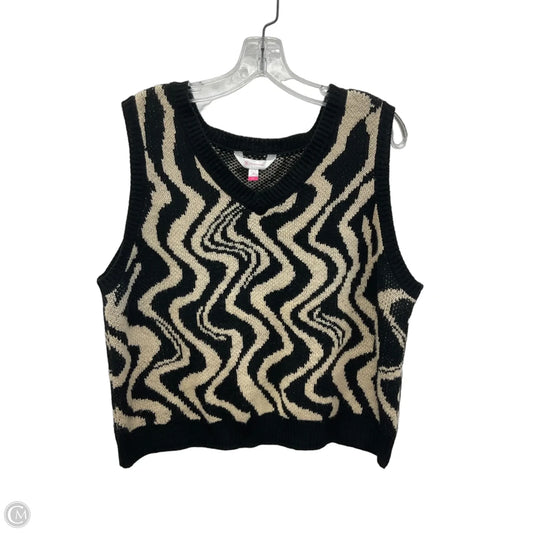Vest Sweater By No Boundaries In Black & Cream, Size: Xxl