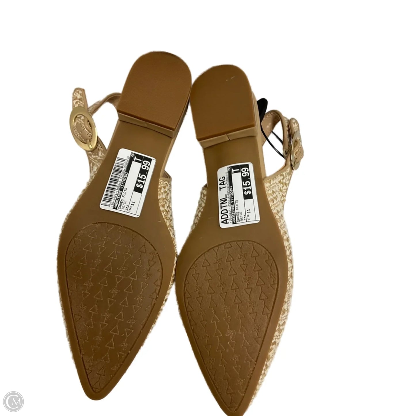 Shoes Flats By Adrienne Vittadini In Beige, Size: 11