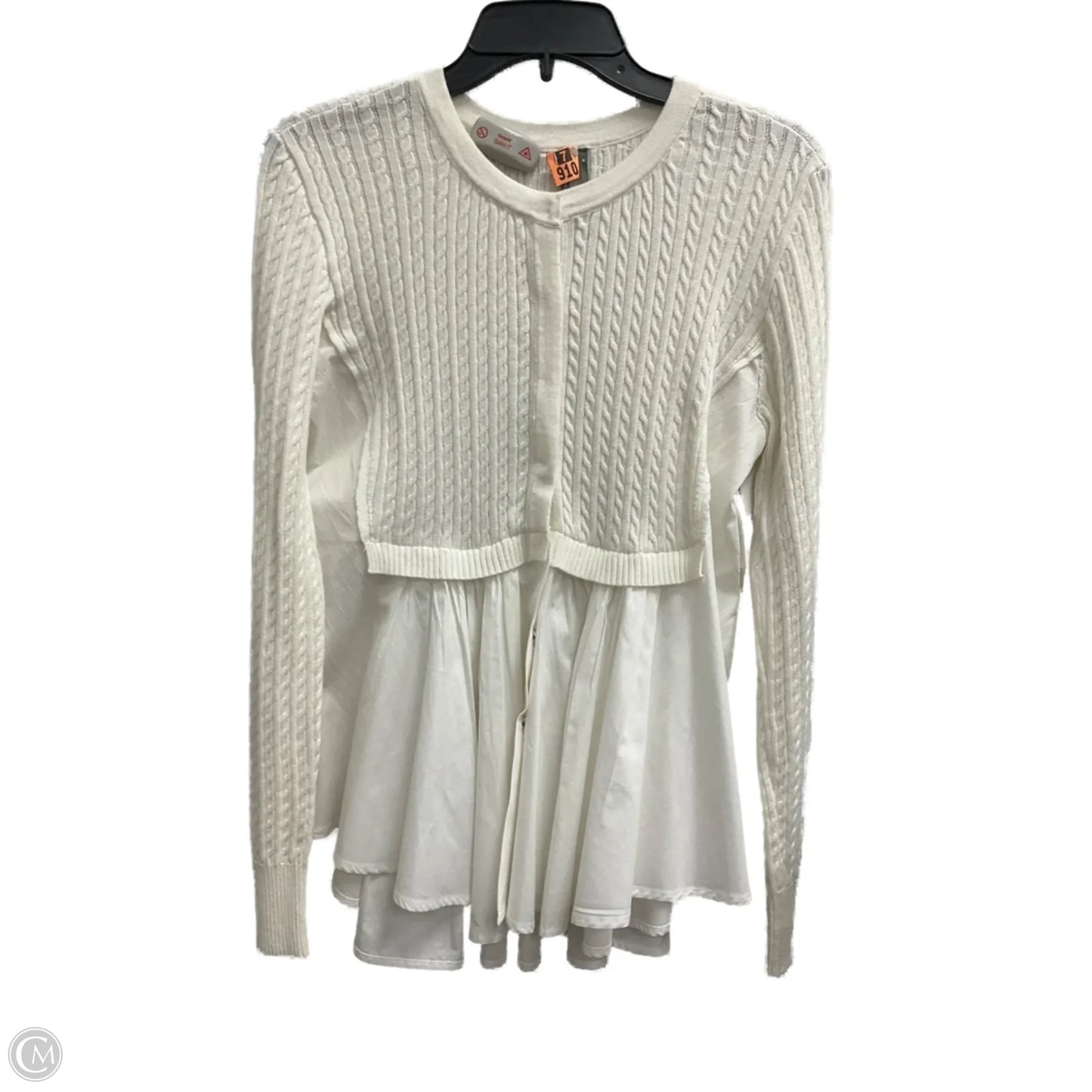 Top Long Sleeve By Anthropologie In White, Size: M