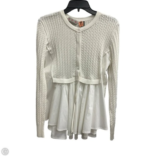 Top Long Sleeve By Anthropologie In White, Size: M