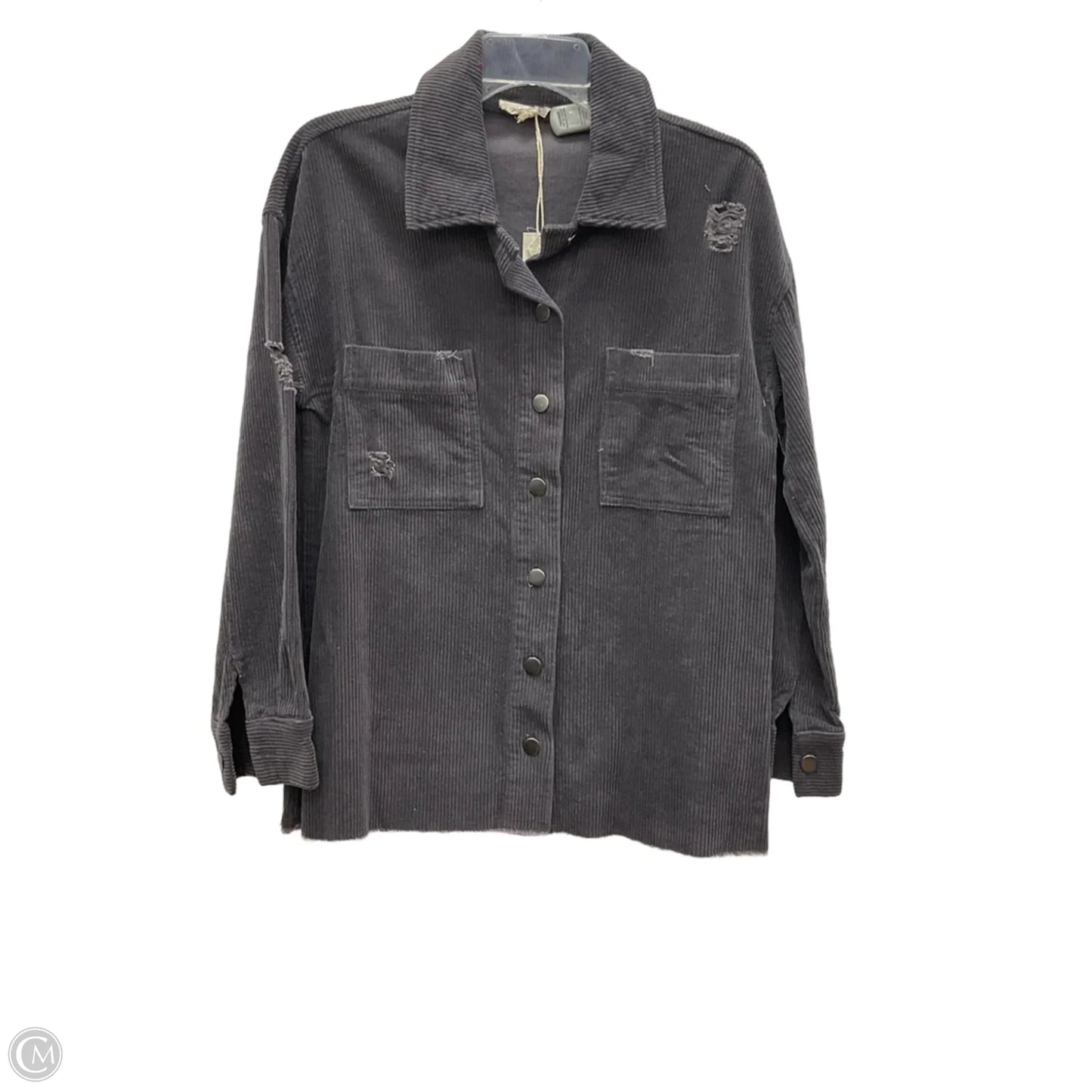 Jacket Shirt By Mystree In Purple, Size: S