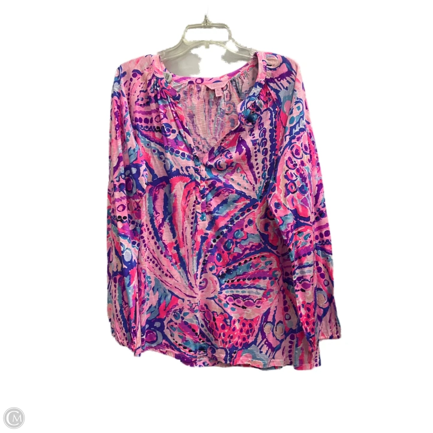 Top Long Sleeve Designer By Lilly Pulitzer In Multi-colored, Size: Xl
