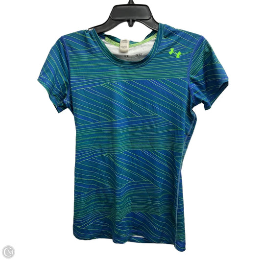 Athletic Top Short Sleeve By Under Armour In Blue, Size: Sp