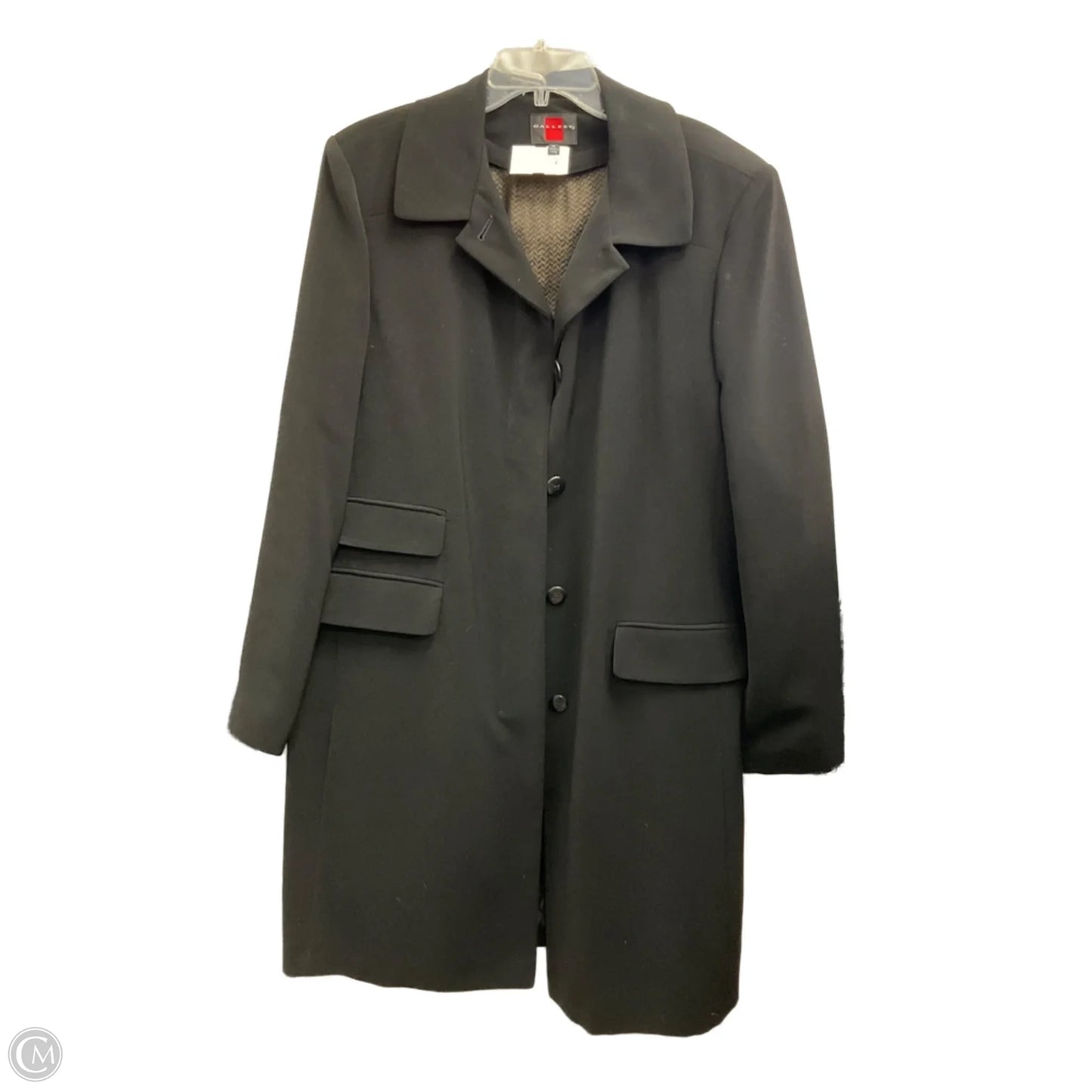 Coat Peacoat By Gallery In Black, Size: Xl