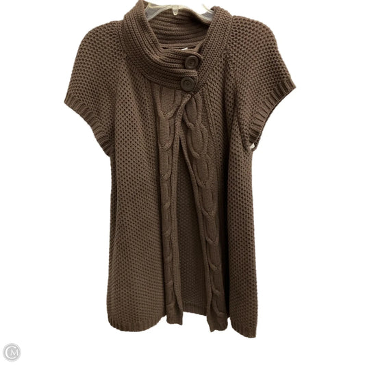 Vest Sweater By Hannah In Brown, Size: Xl