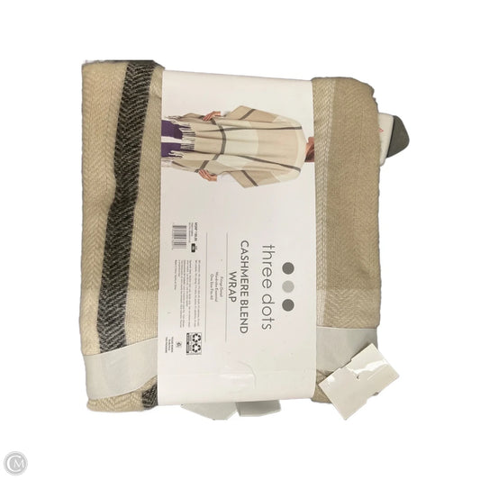 Poncho By Three Dots In Plaid Pattern, Size: Osfm