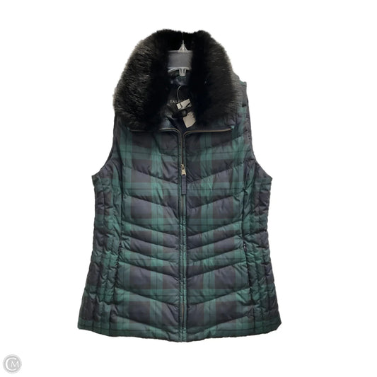 Vest Puffer & Quilted By Talbots In Plaid Pattern, Size: Xs