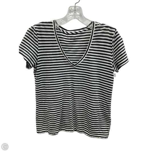 Top Short Sleeve By Madewell In Striped Pattern, Size: Xs