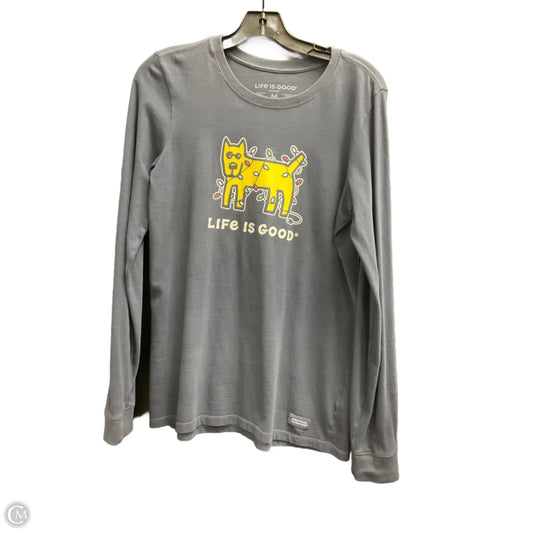 Top Long Sleeve Basic By Life Is Good In Blue, Size: M