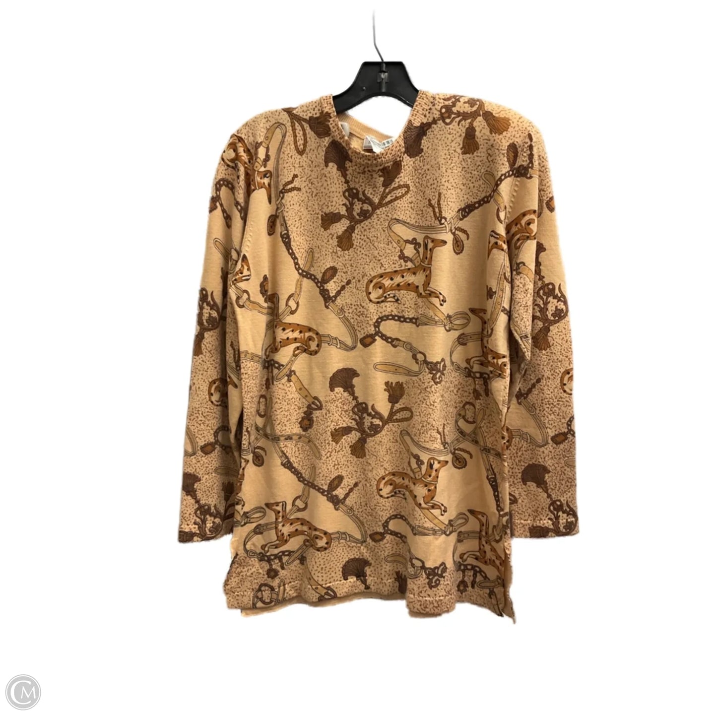 Top Long Sleeve By Clothes Mentor In Brown, Size: M